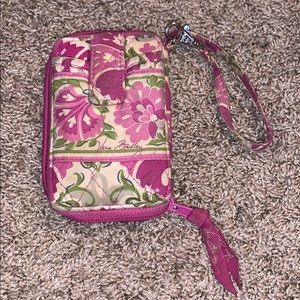 Vera Bradley pink floral wristlet wallet